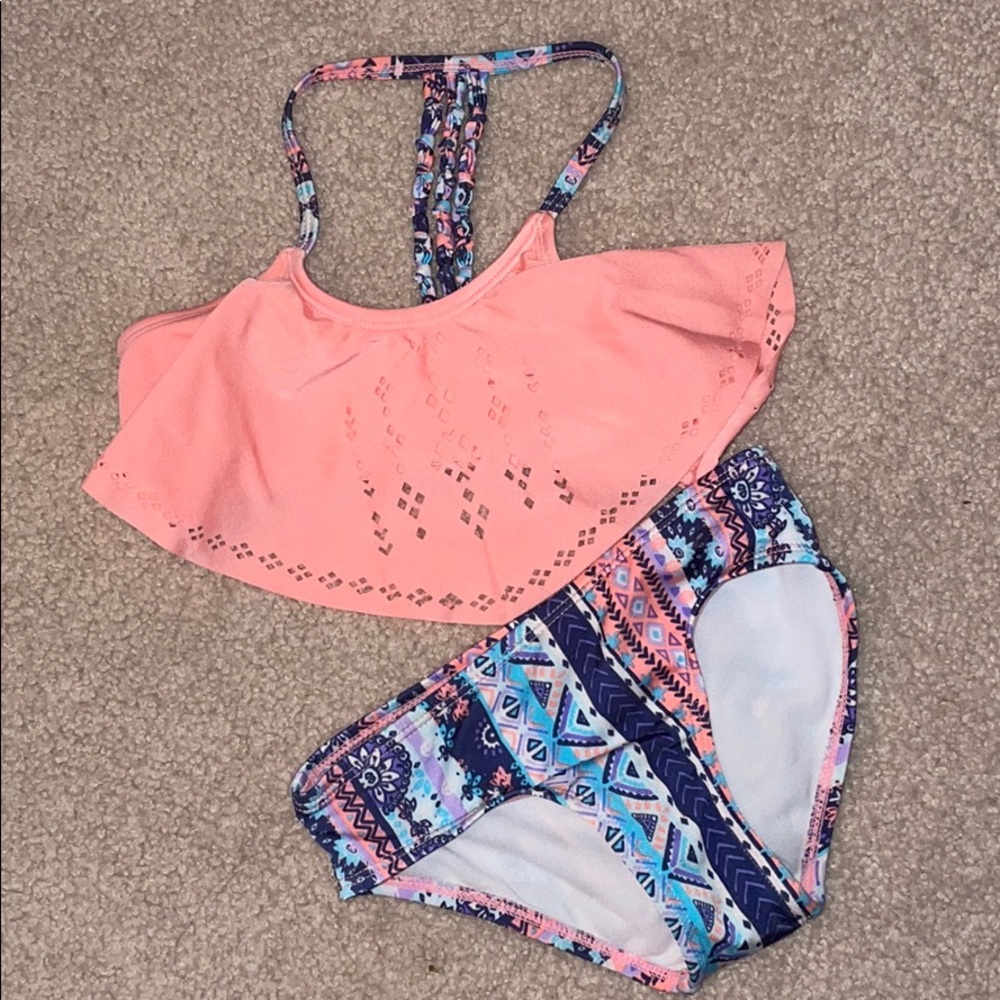 Girls Stripe Bikini Set